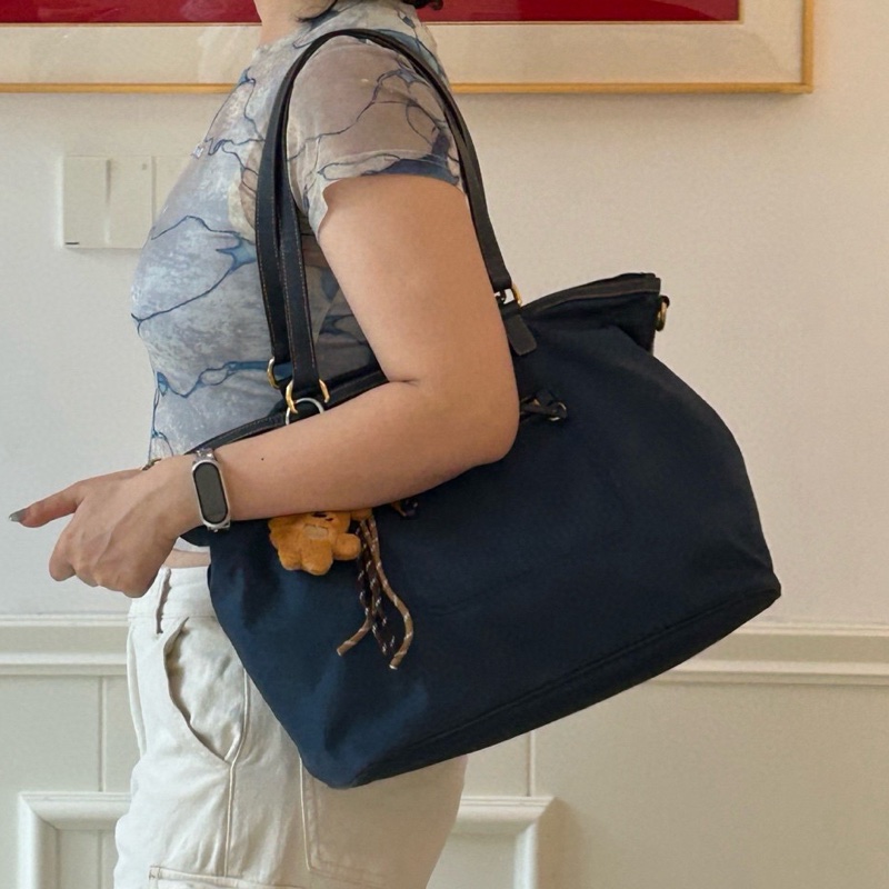 Prada 中古尼龍托特 尺寸約35*29。-2