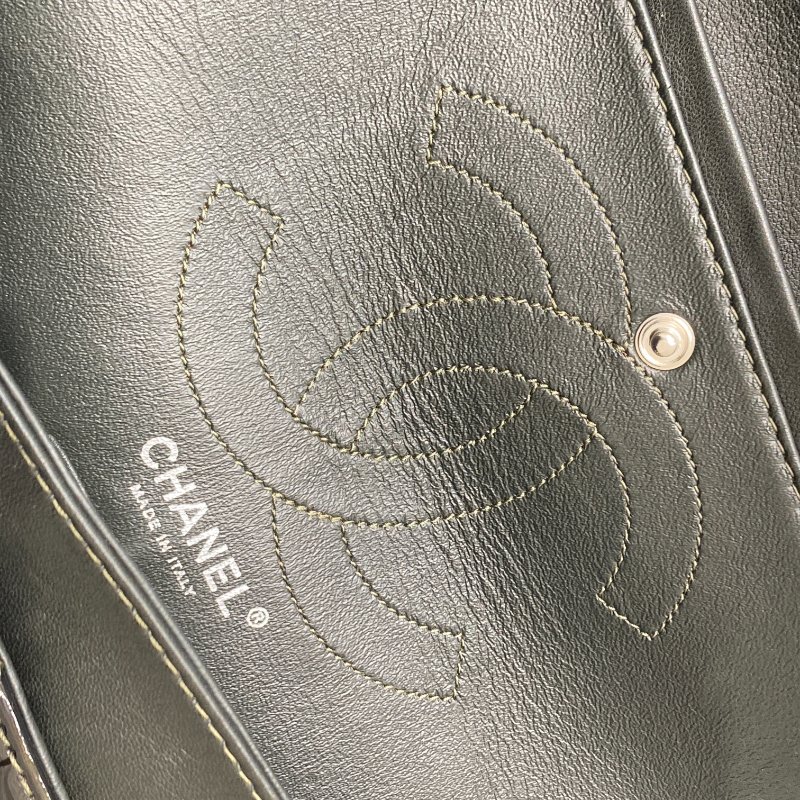 CHANEL 香奈兒 CHANEL 2.55 漆皮 肩背包 墨綠色-8