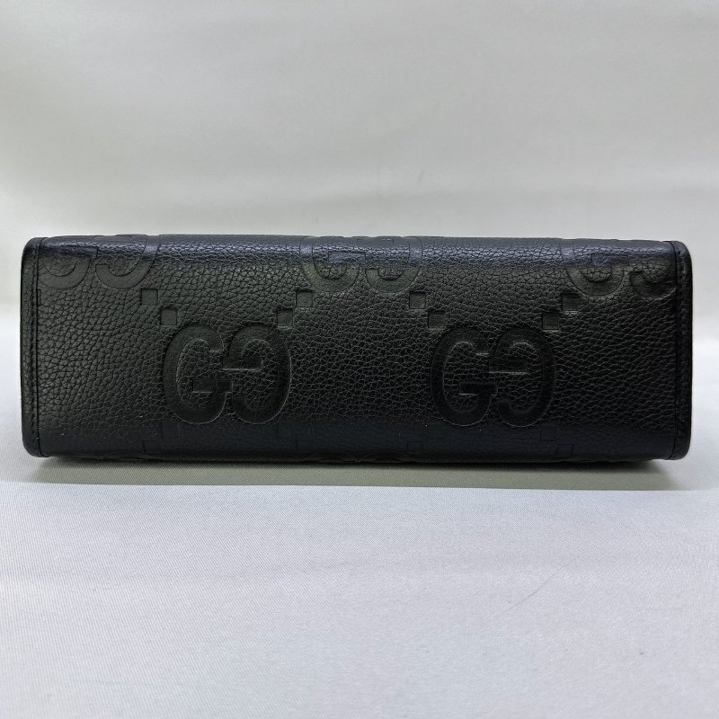GUCCI JUMBO雙G壓印拉鍊手拿包-6