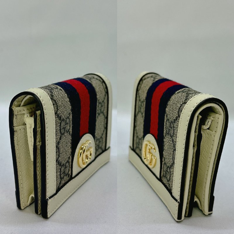 GUCCI Ophidia米白帆布短夾-2