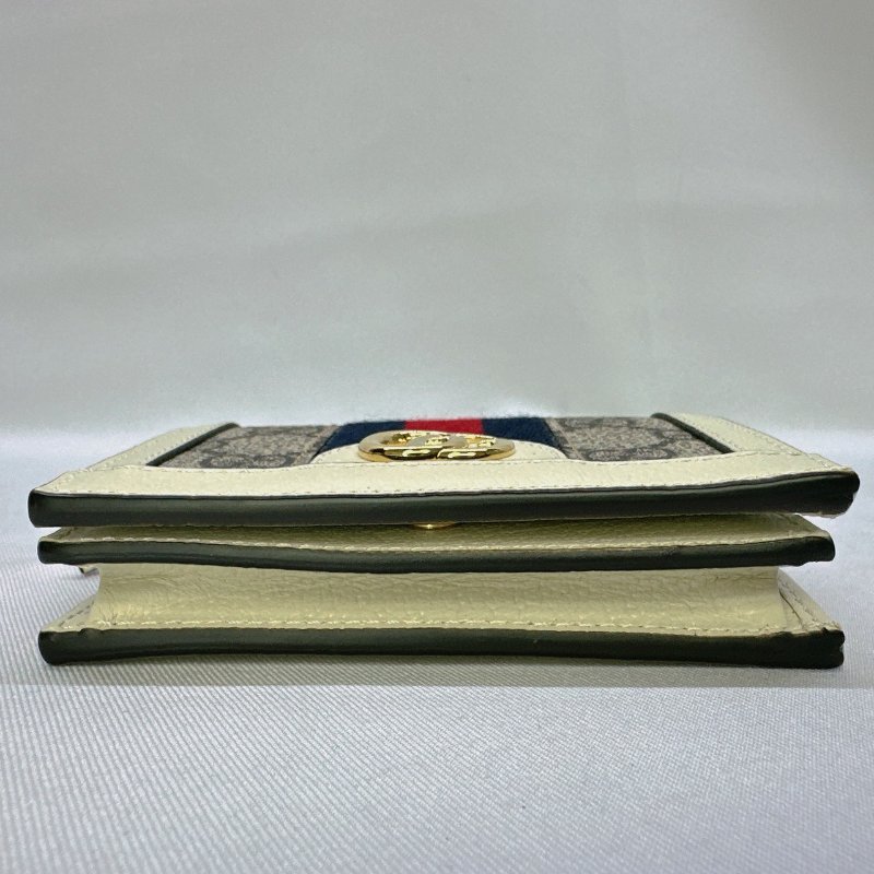 GUCCI Ophidia米白帆布短夾-7