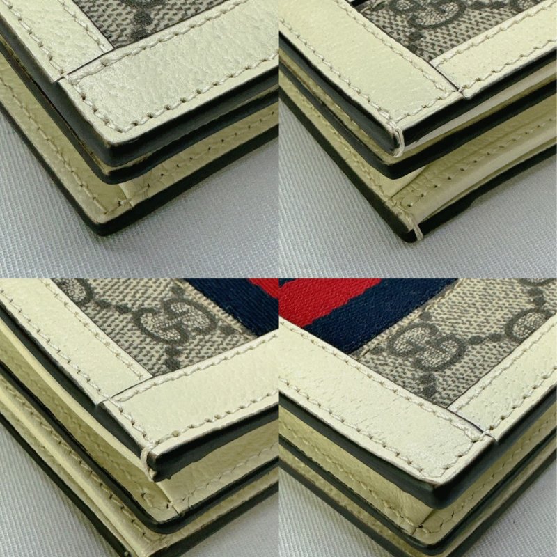 GUCCI Ophidia米白帆布短夾-8