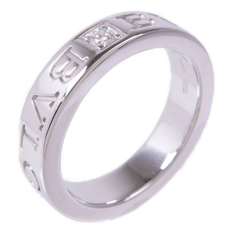 BVLGARI 18K白金B-zero1 Double Logo Diamond Ring鑽石戒指US#3.5-0