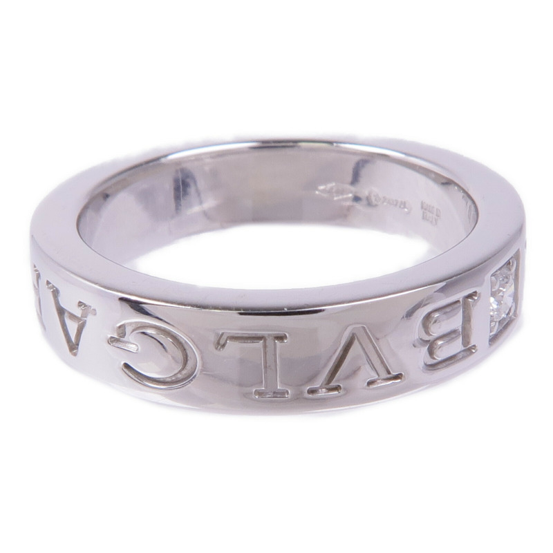 BVLGARI 18K白金B-zero1 Double Logo Diamond Ring鑽石戒指US#3.5-3