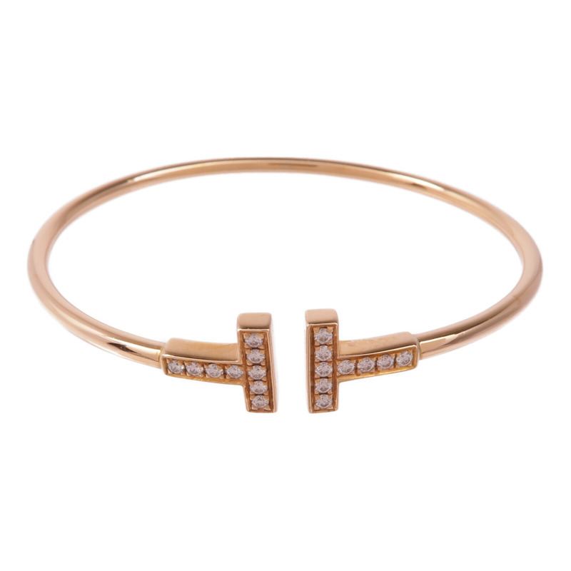 TIFFANY&CO 18K玫瑰金T Wire Diamond Bracelet鑽石手鐲-0