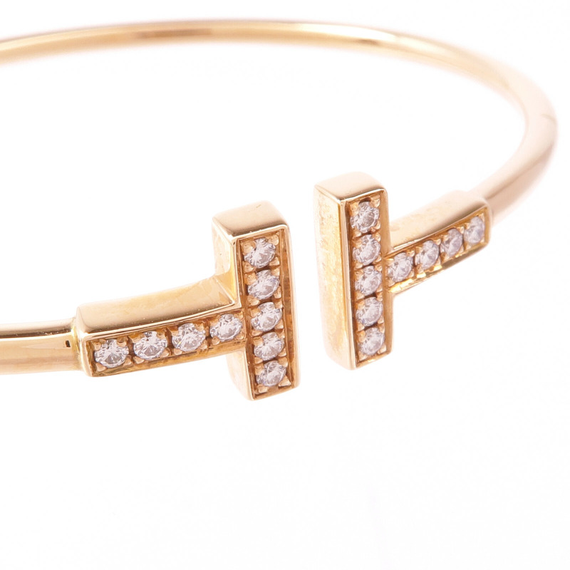 TIFFANY&CO 18K玫瑰金T Wire Diamond Bracelet鑽石手鐲-5