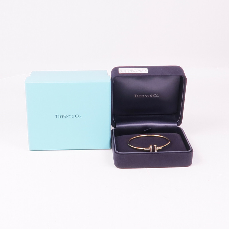 TIFFANY&CO 18K玫瑰金T Wire Diamond Bracelet鑽石手鐲-6