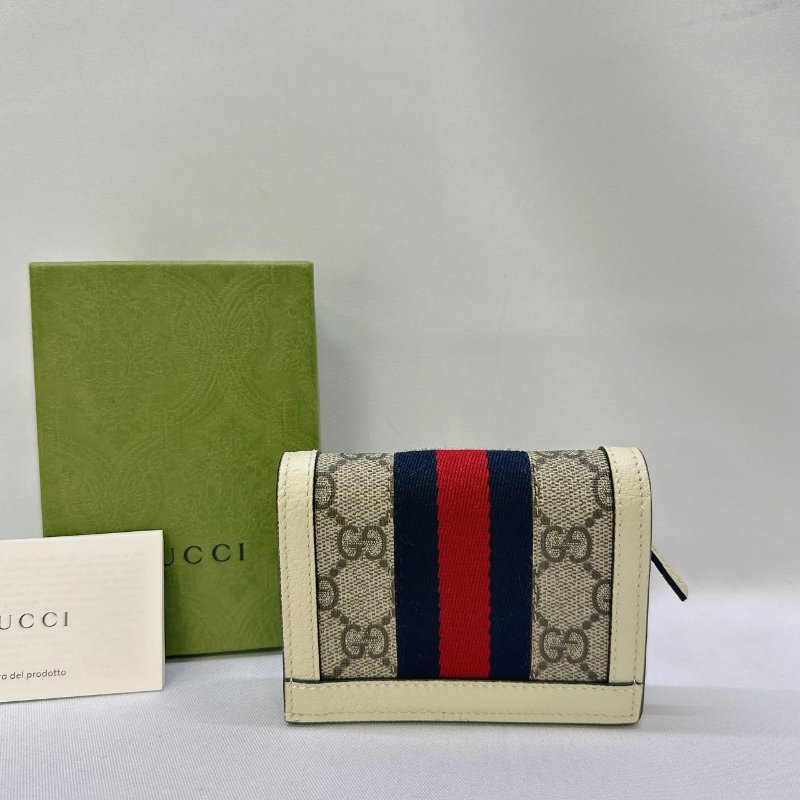 GUCCI Ophidia經典印花帆布短夾-1