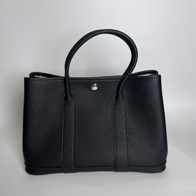 HERMES U刻黑銀GP 30 手提包-0
