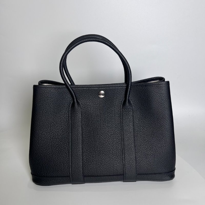 HERMES U刻黑銀GP 30 手提包-1