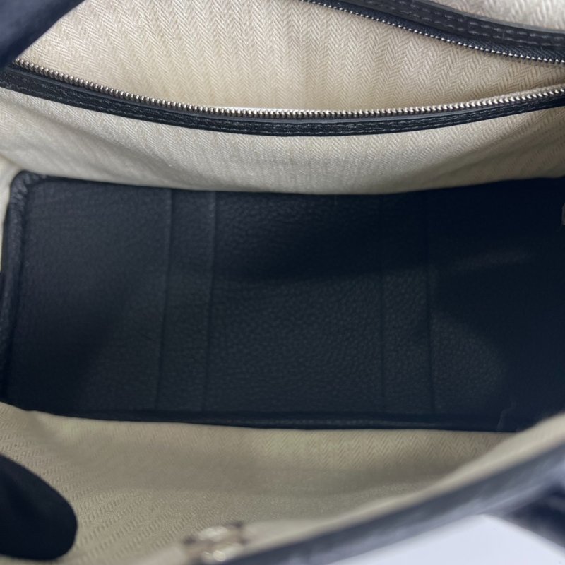 HERMES U刻黑銀GP 30 手提包-5