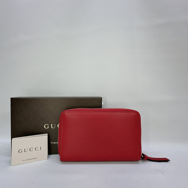GUCCI SWING系列燙金LOGO拉鍊中夾-1