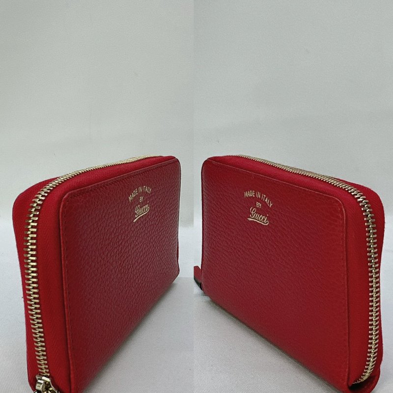 GUCCI SWING系列燙金LOGO拉鍊中夾-2