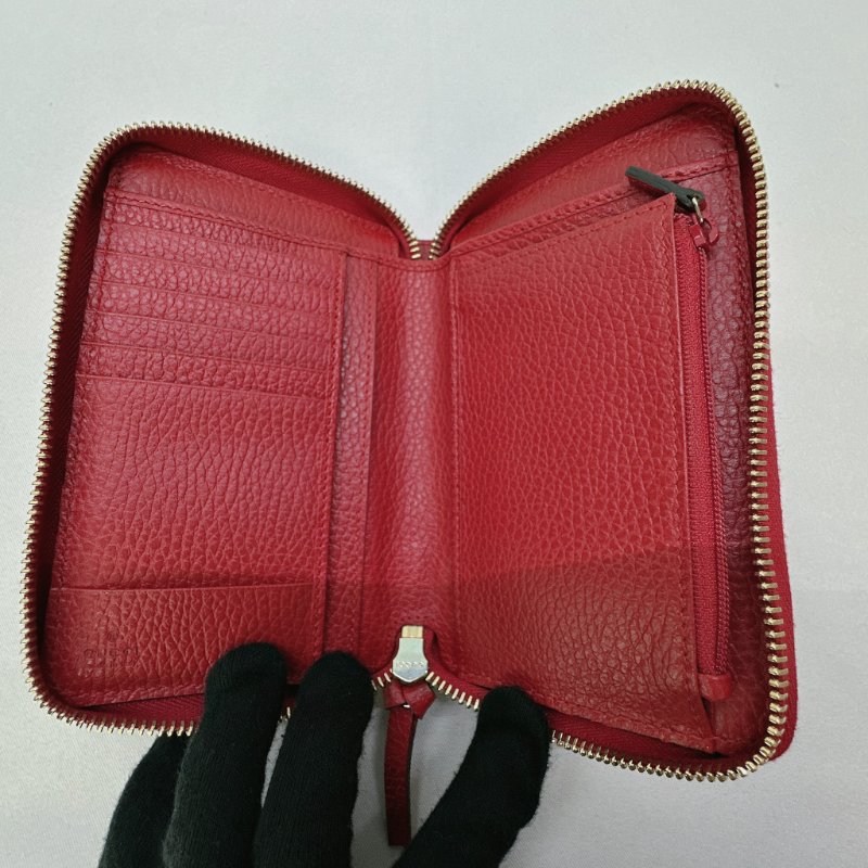GUCCI SWING系列燙金LOGO拉鍊中夾-3