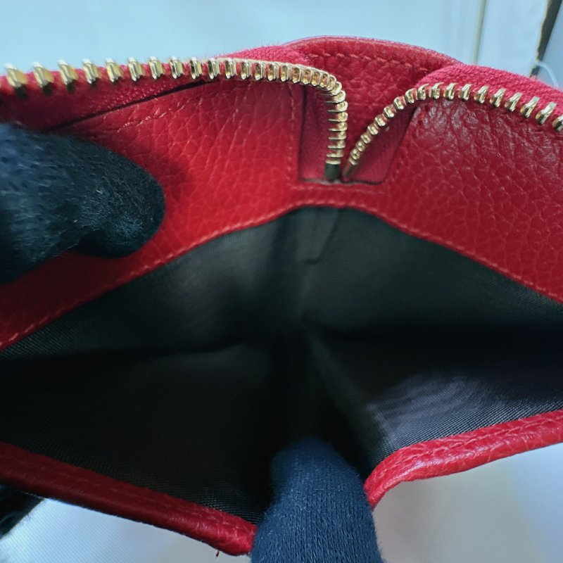 GUCCI SWING系列燙金LOGO拉鍊中夾-4