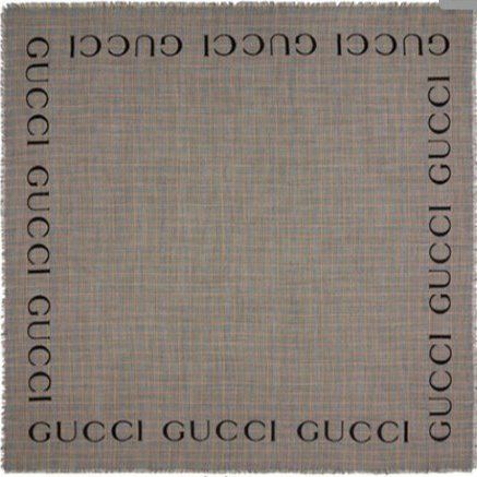 GUCCI 全新千鳥格羊毛披肩-3