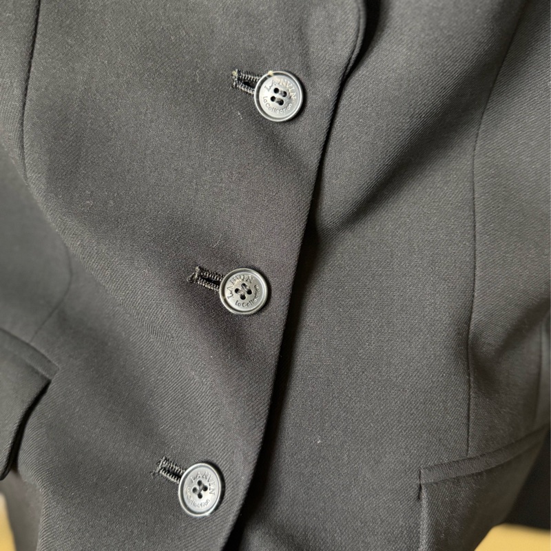 LANVIN 黑色西裝外套 條腰顯瘦 四季可穿 38 中號-12