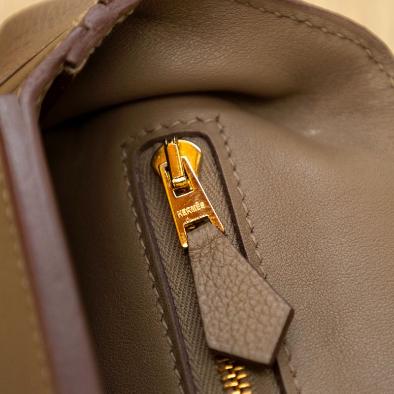 HERMES mini2424 灰色 金扣 B刻-5