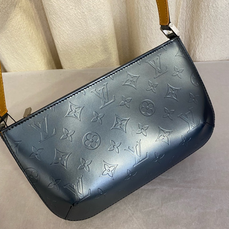 Louins Vuitton 路易威登Mat Fowler/中古手提腋下包 漆皮亞光-4