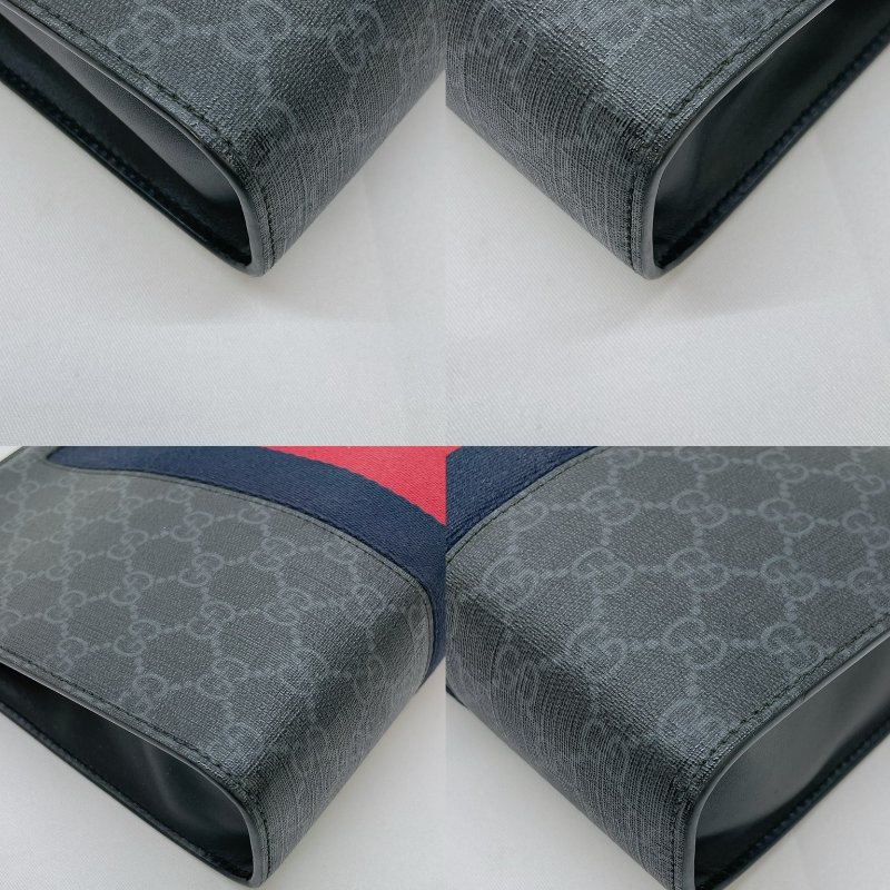GUCCI 藍紅藍拉鍊手拿包-7
