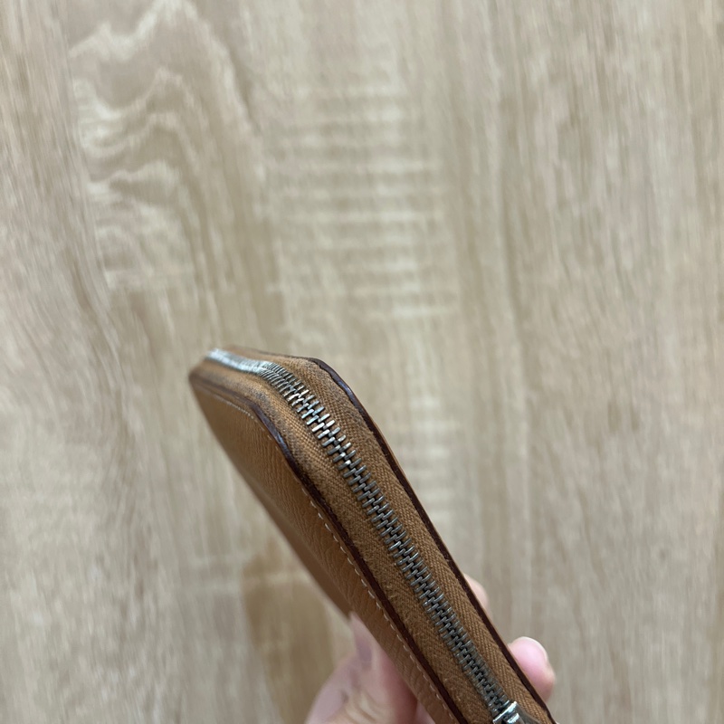 Hermes 金棕色Epsom皮銀釦零錢卡包-2