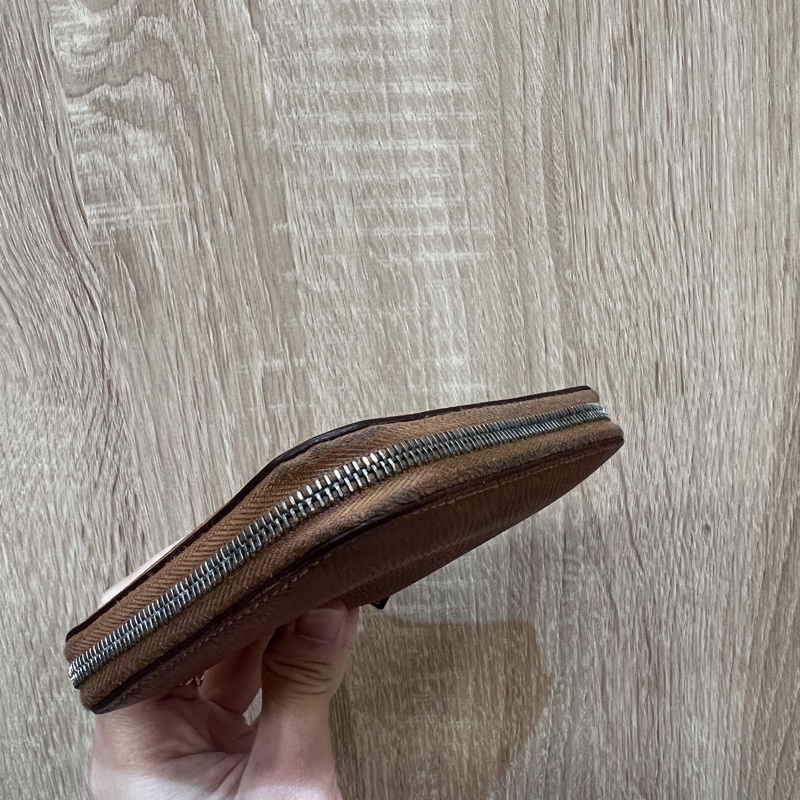 Hermes 金棕色Epsom皮銀釦零錢卡包-4