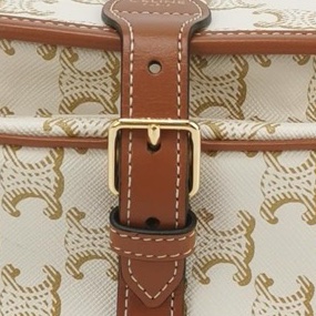 Celine / 賽琳 Triomphe 中號白色馬鞍包-8