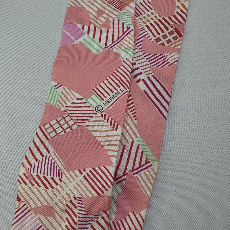 HERMES 全新Twilly卡瓦爾早晨絲巾-3
