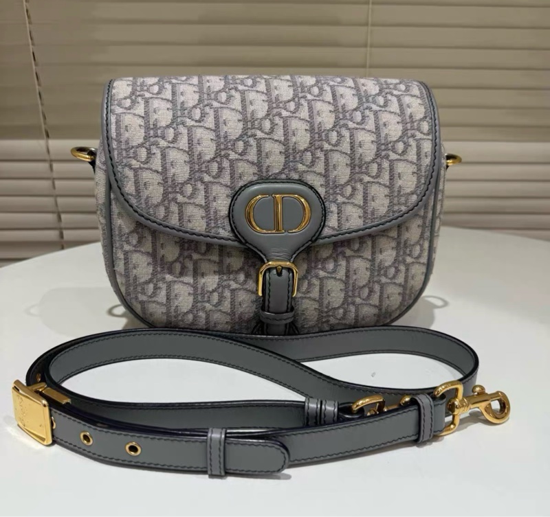 Dior bobby中號 老花馬鞍包 灰色 尺寸約22*17*6 年份21-0