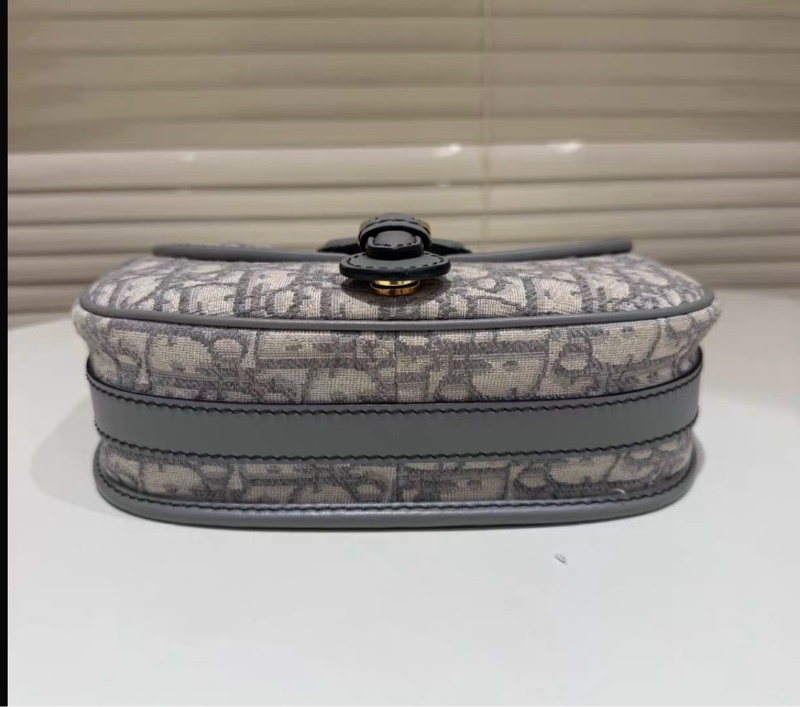 Dior bobby中號 老花馬鞍包 灰色 尺寸約22*17*6 年份21-4