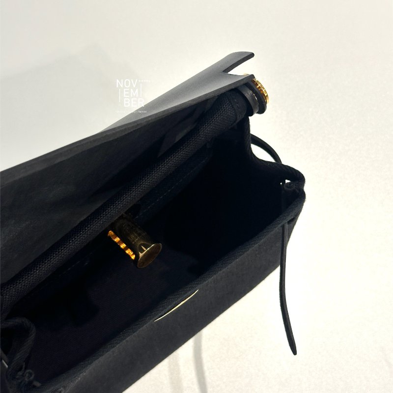 閒置新有購證🙌🏻 Hermès 愛馬仕 Mini Herbag 黑色金釦-9