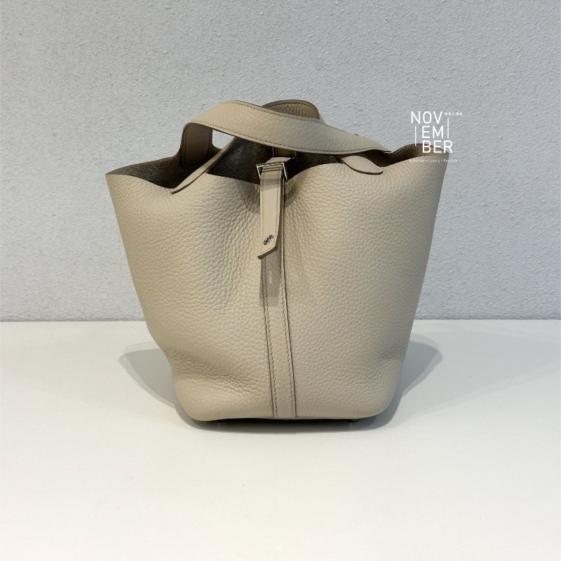 閒置新✨ Hermès 愛馬仕 Picotin18 冰川白銀釦-0