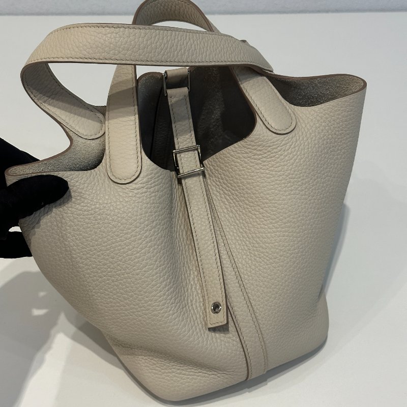 閒置新✨ Hermès 愛馬仕 Picotin18 冰川白銀釦-20