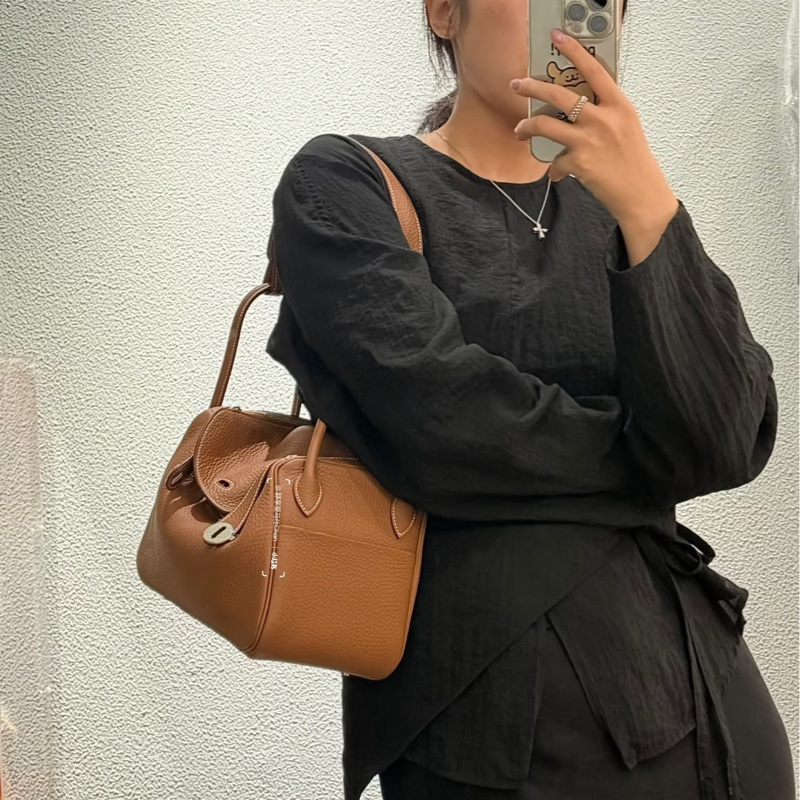 Hermes Lindy26金棕銀w刻 tc皮 全新🈶肩帶膜 全配🉑送禮-8