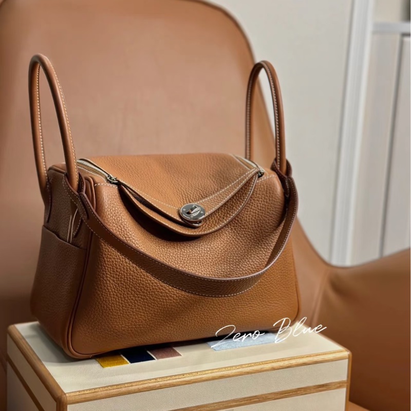 Hermes Lindy26金棕銀w刻 tc皮 全新🈶肩帶膜 全配🉑送禮-9