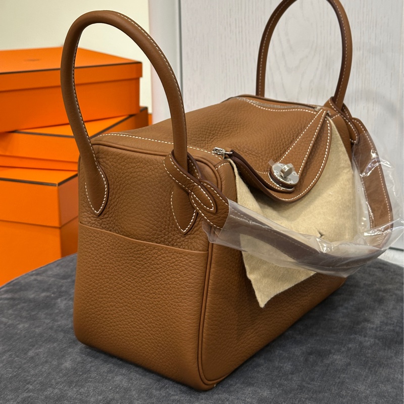 Hermes Lindy26金棕銀w刻 tc皮 全新🈶肩帶膜 全配🉑送禮-14