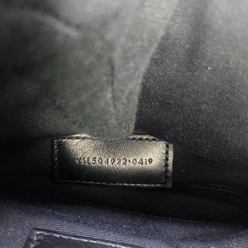 YSL 山紋金扣手拿拉鍊扁夾-7