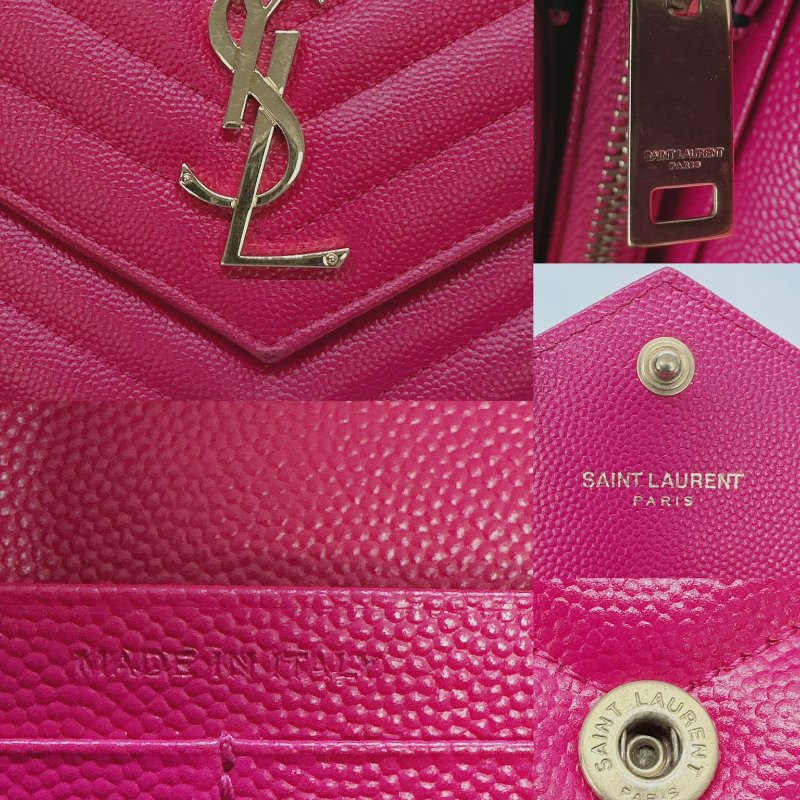 YSL 桃金魚子醬信封長夾-7