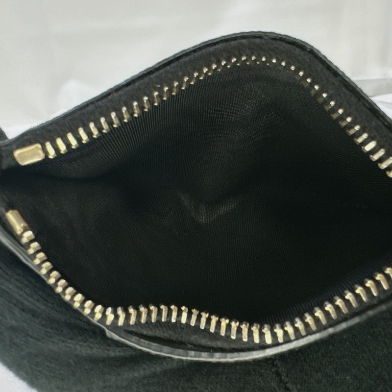 YSL 黑金防刮牛皮三折短夾-6