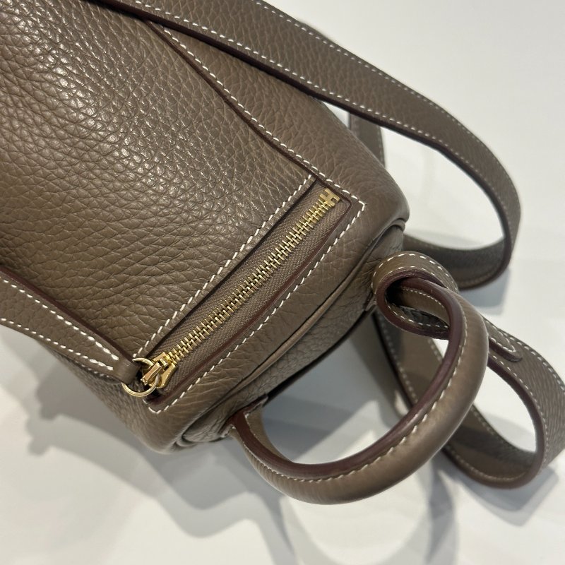 99新🆕 Hermès 愛馬仕 Mini Lindy 大象灰金釦-16
