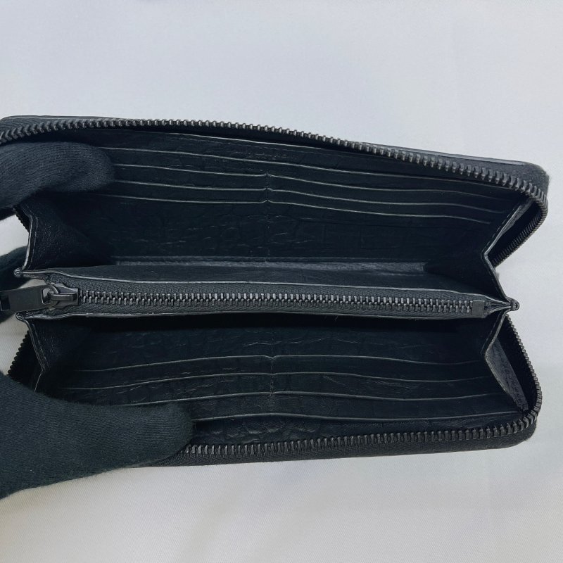 YSL 鱷魚壓紋拉鍊長夾-3