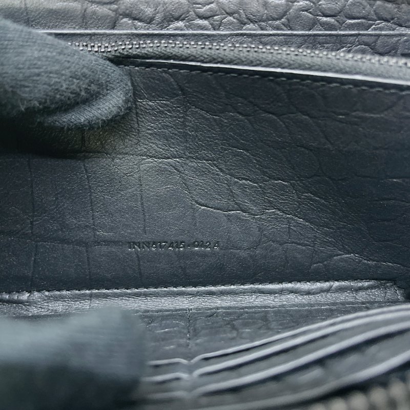 YSL 鱷魚壓紋拉鍊長夾-8
