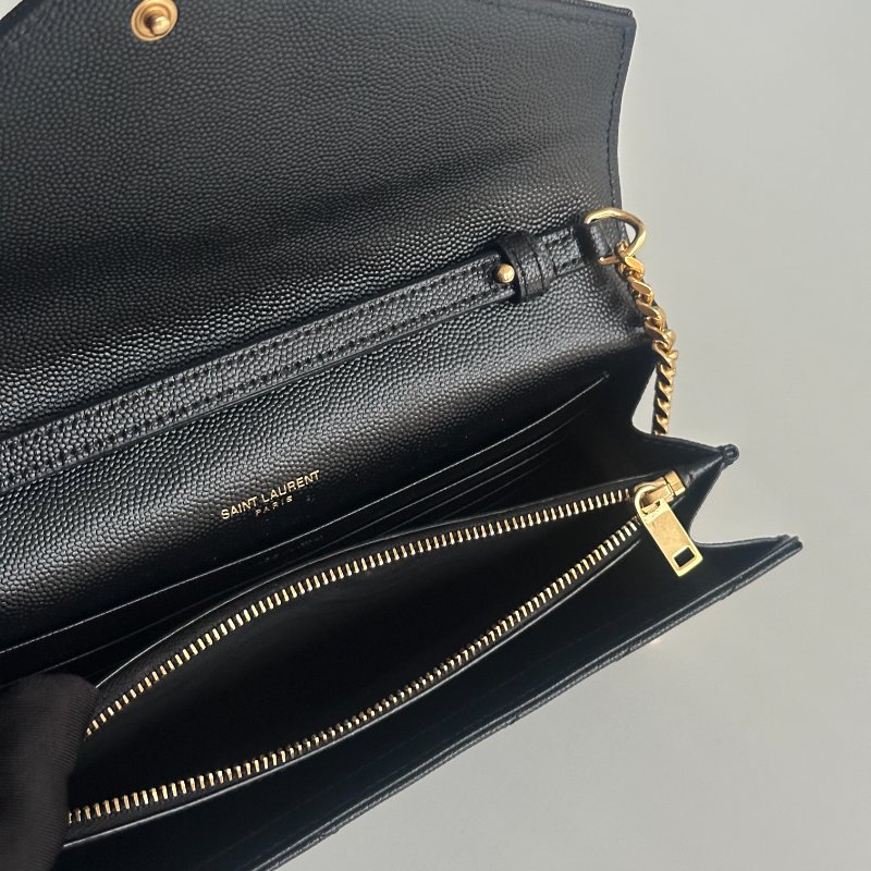 99新🆕 Saint Laurent YSL 聖羅蘭 信封包 黑色金釦-20
