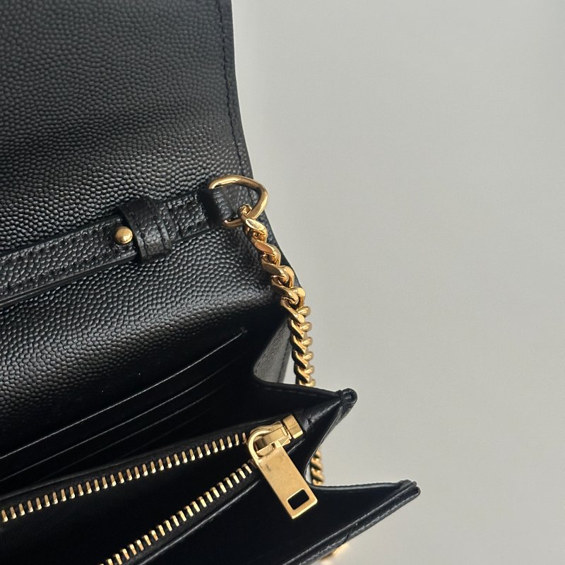 99新🆕 Saint Laurent YSL 聖羅蘭 信封包 黑色金釦-21