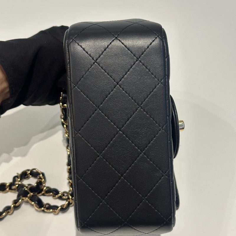 99新🆕 Chanel 香奈兒 方胖 黑色金釦-9