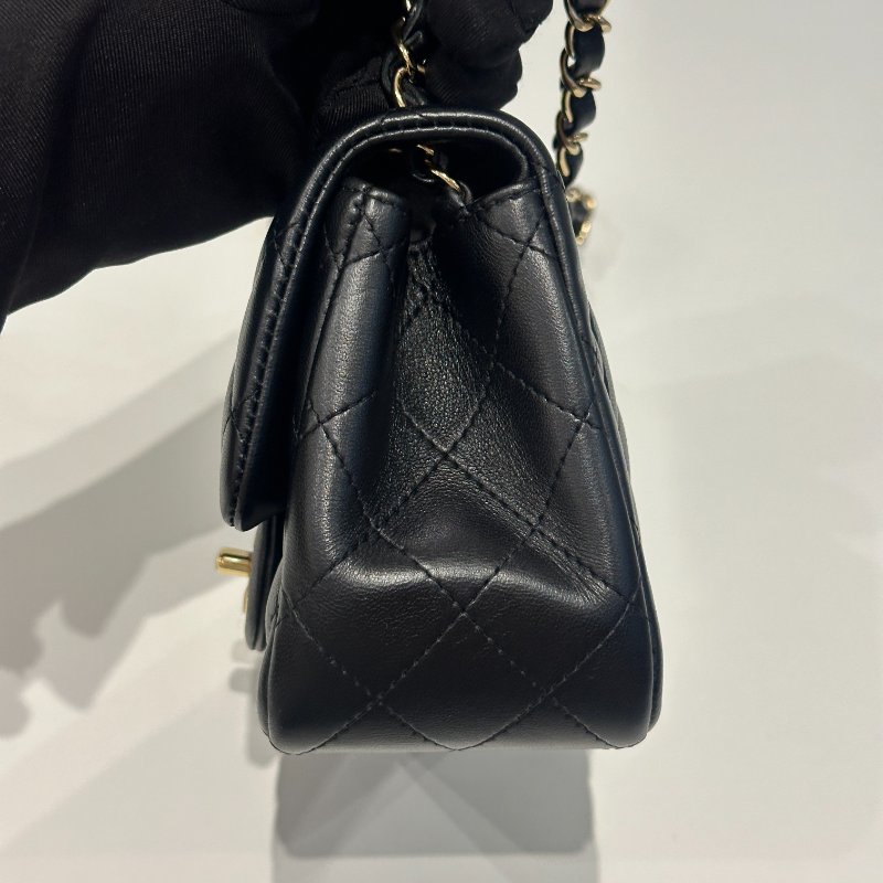 99新🆕 Chanel 香奈兒 方胖 黑色金釦-10