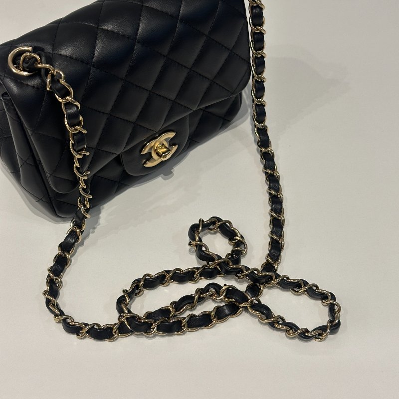 99新🆕 Chanel 香奈兒 方胖 黑色金釦-15