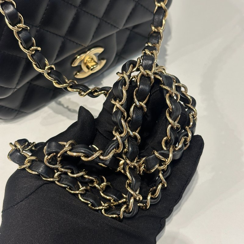 99新🆕 Chanel 香奈兒 方胖 黑色金釦-16