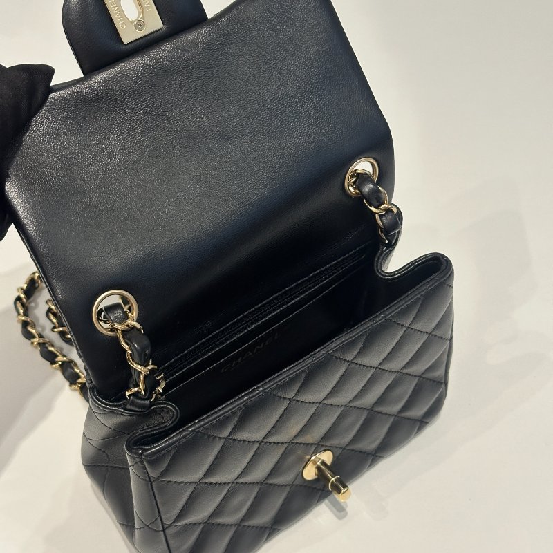 99新🆕 Chanel 香奈兒 方胖 黑色金釦-17