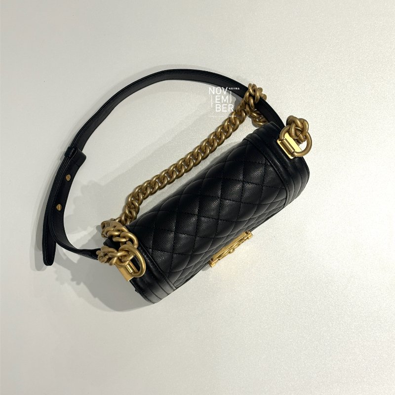 閒置新有購證🙌🏻 芯片款 Chanel 香奈兒 Le Boy 20 黑金-4